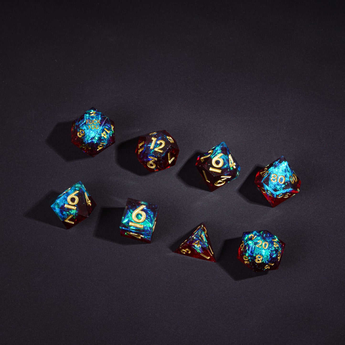 Corrupted Cobalt - F*ck Me Sharp Edge Dice Set