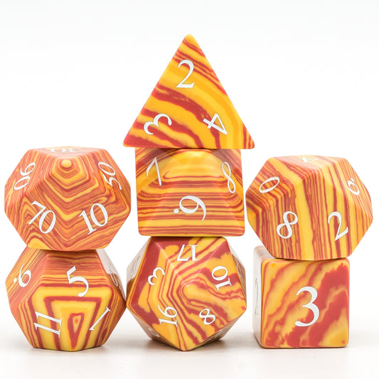 Solar Flare - Stone Dice Set