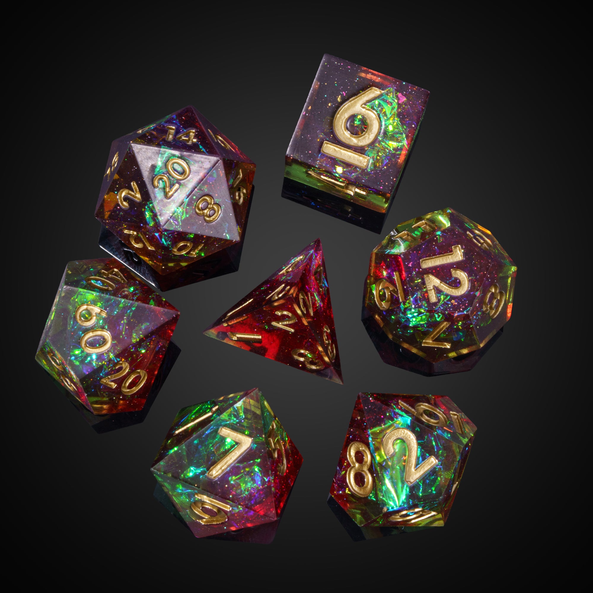 Corrupted Meadow - Sharp Edge Dice Set – Only Crits