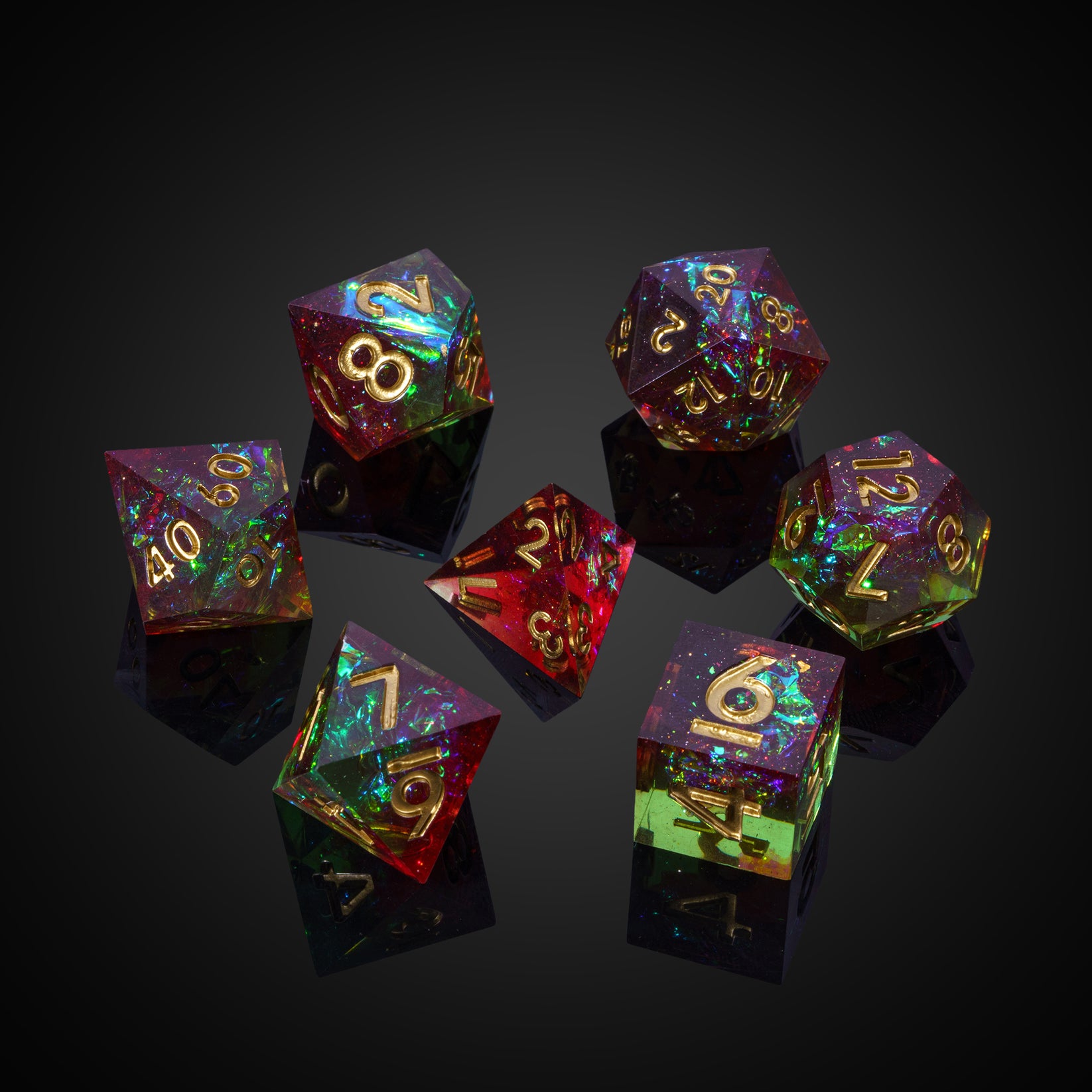 Corrupted Meadow - Sharp Edge Dice Set – Only Crits