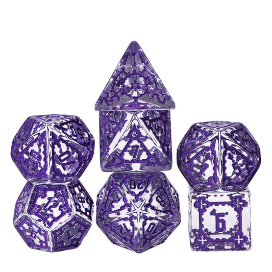 Mystic Crystal Purple - Huge Dice Set