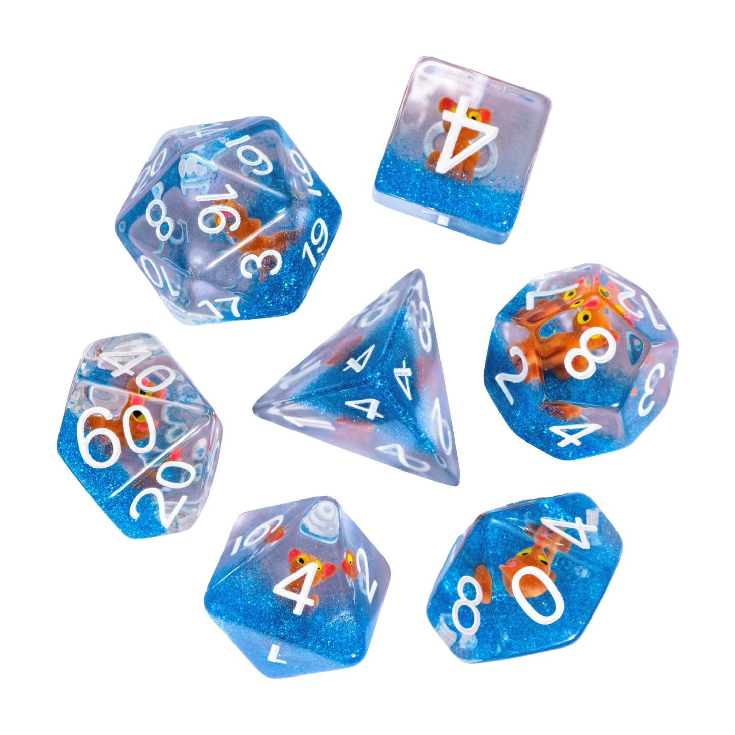 Transparent Brown Cat - Dice Set