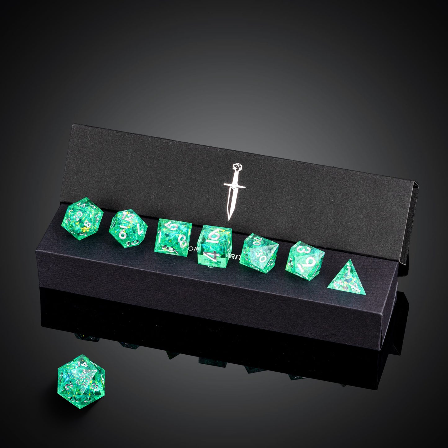 Sages Emerald - F*ck Me Sharp Edge Dice Set