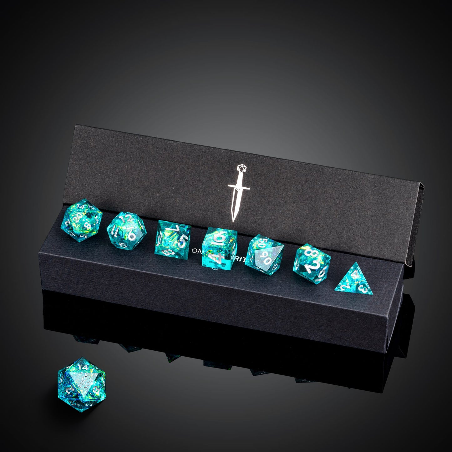 Turquoise Soul - F*ck Me Sharp Edge Dice Set