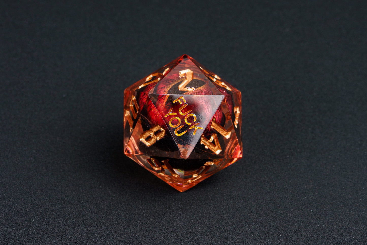 Dragon Eye (Red) - F*ck Me Sharp Edge Dice Set