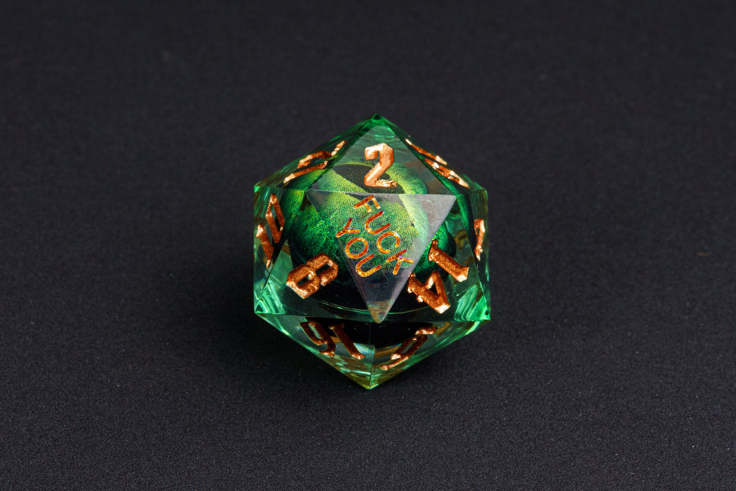 Dragon Eye (Green) - F*ck Me Sharp Edge Dice Set