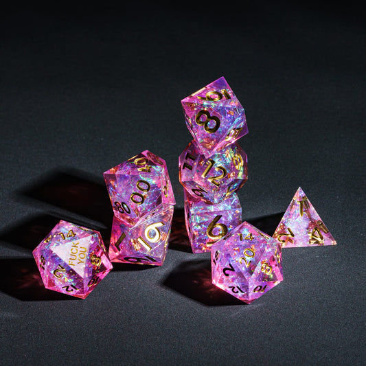 Celestial Heart - F*ck Me Sharp Edge Dice Set