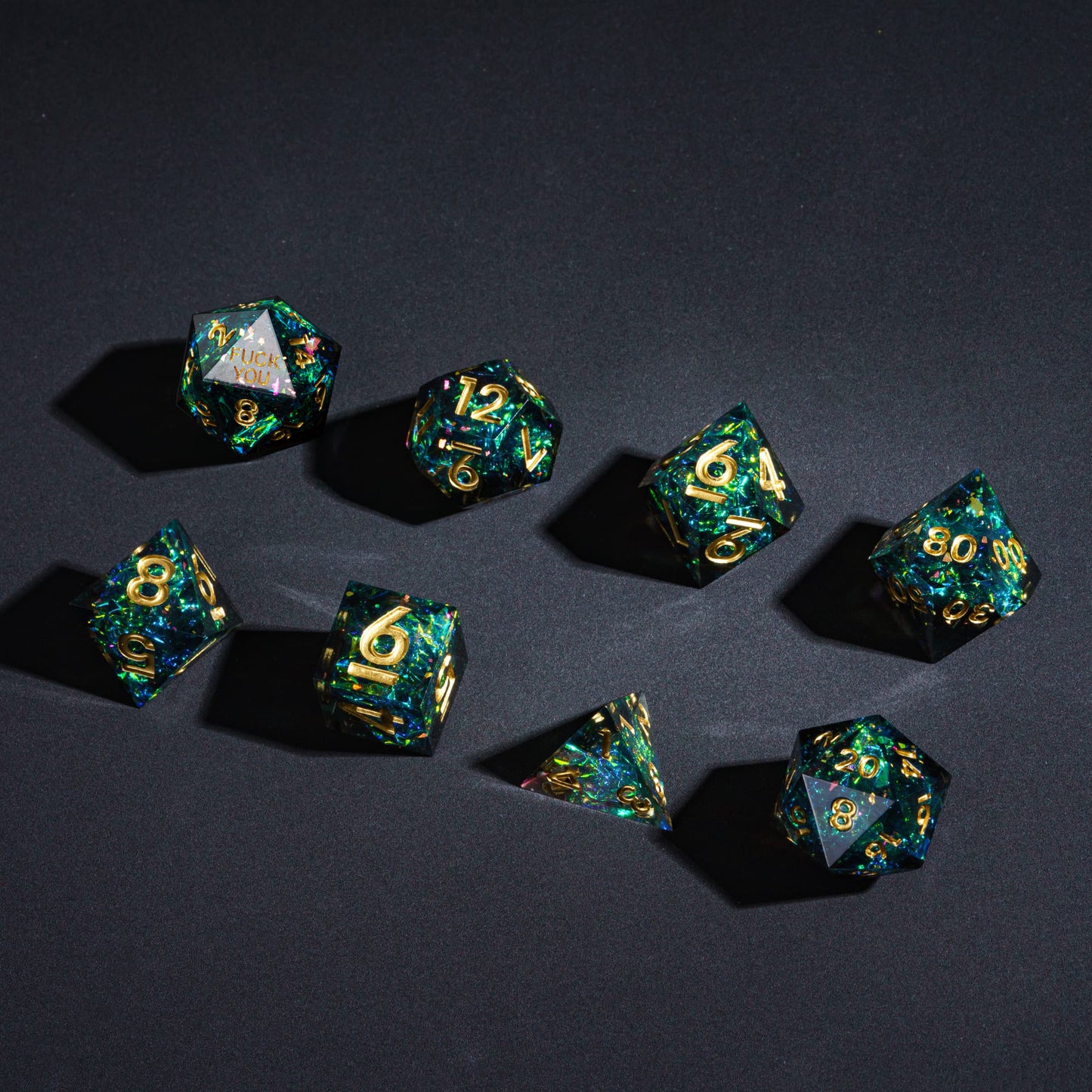 Supernova Remnant - F*ck Me Sharp Edge Dice Set