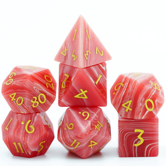 Red Jasper - Stone Dice Set