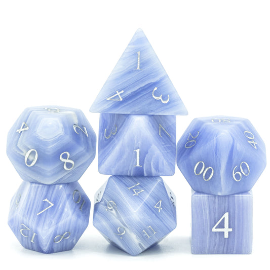 Blue Agate - Stone Dice Set