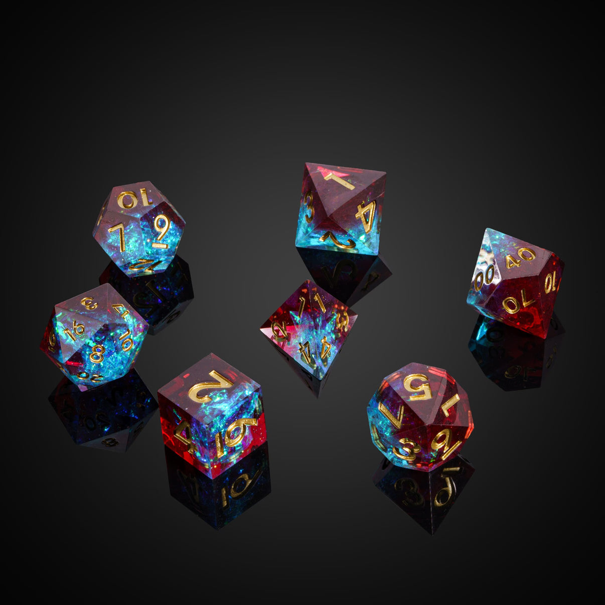 Corrupted Cobalt - Sharp Edge Dice Set – Only Crits