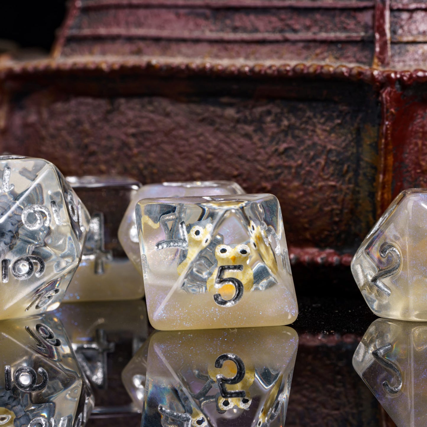 Transparent Brown Owl - Dice Set