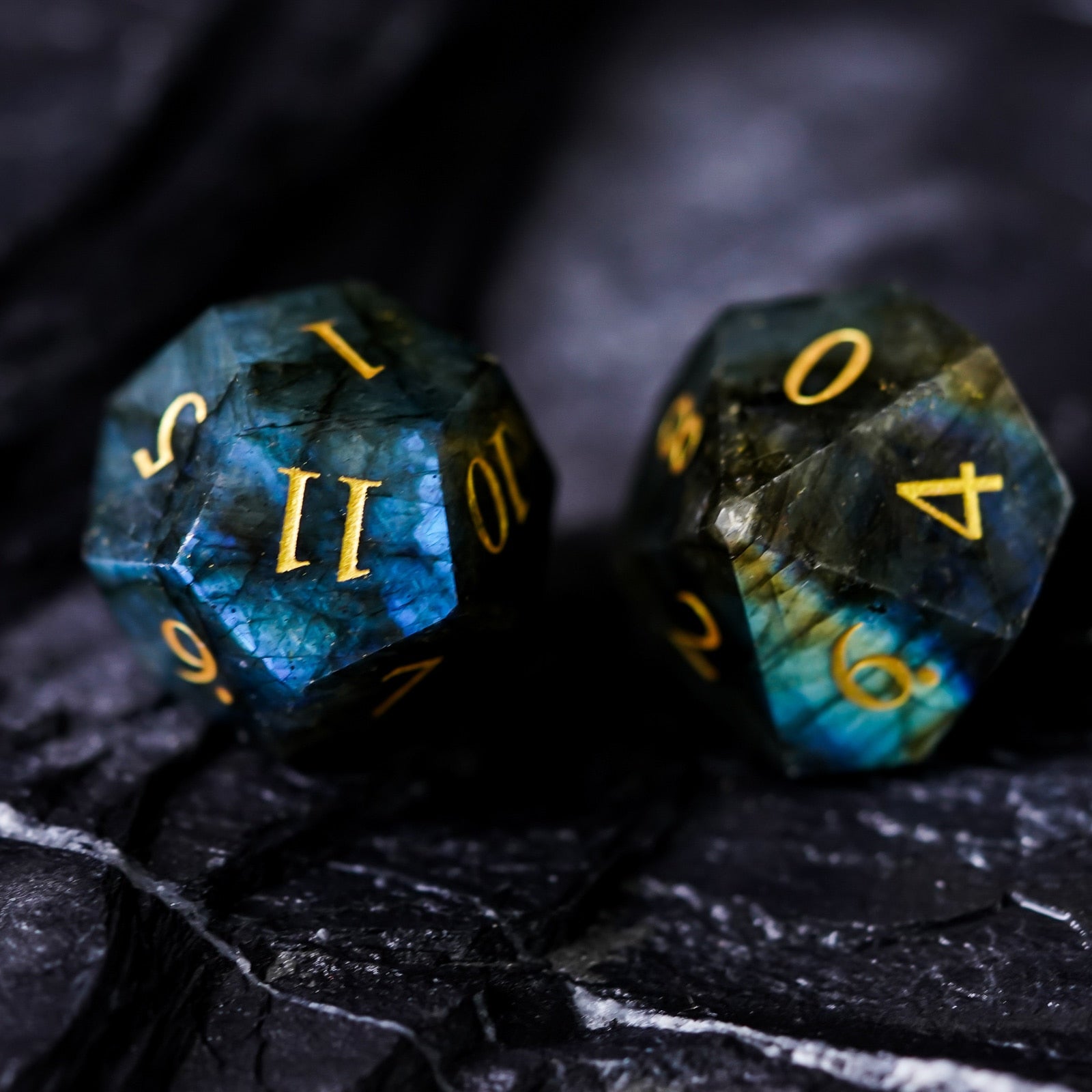 Labradorite Essence - Stone Dice Set – Only Crits